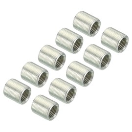 PATIKIL 10pcs M14-M10 Screw Adapter Sleeve Reducing Nuts 15mm Threaded Tube Coupler Connector Pipe Fitting