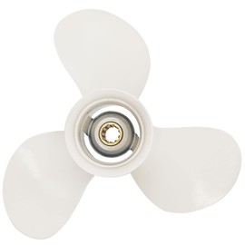 FAWAY 9 7/8x10 1/2 Boat Motor Aluminum Propeller - Compatible with Yamaha Outboard Engines C 20HP 25HP 30HP - Replaces 664-45945-01-EL 664-45945-00-00 - 10 Spline Tooth - Aluminum Outboard Propeller