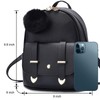 I IHAYNER Backpack Girls Womens Small PU Leather HairBall Backpacks
