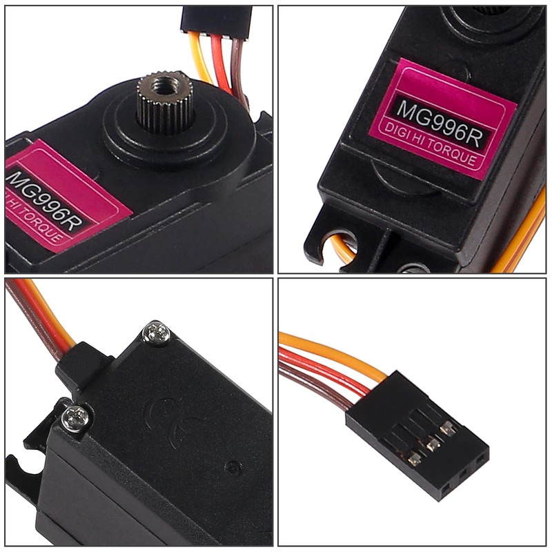 AEDIKO 2pcs MG996R Servo Motor Control 180 Angle Metal Gear