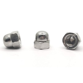 M10X1.0mm 304 Stainless Steel Fine Thread Hex Acorn Cap Nuts Decorative Nut Caps 5pcs