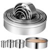 LABRIMP Pastry Rings Baking Muffin Ring Molds Stainless Steel Easy