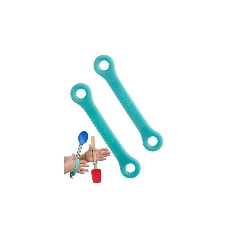 EaZyHold Aqua Two Pack 6.5" - Universal Cuff Hand Gripper,