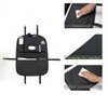ASENDIWAY Premium PU Leather Backseat Seat Organizer with Foldable Table,