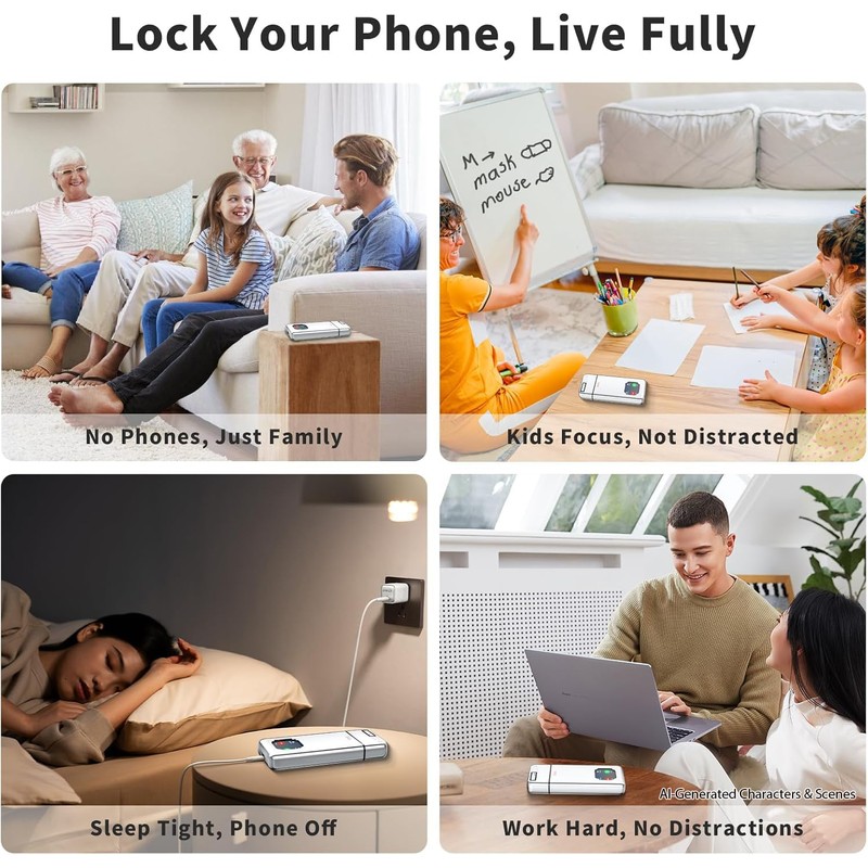 iDiskk Timed lock Box, Portable Timer phone lock box for