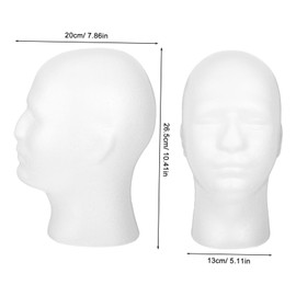 NOLITOY Bald Mannequin Head Display Stand for Wigs Scarves Professional Head Model for Salons Shops and Home Use Smooth Surface Multipurpose Design