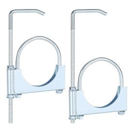 JLXCCHZJ 2 Pcs Universal Exhaust Clamp with Hanger,Heavy-Duty Steel for Exhaust Pipes,Car & Truck Muffler Systems(3.5 inches)