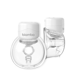 Biamba Pump Up Portable Breast Pump Hands Free - Wireless in-Bra Wearable Breast Milk Extractor, Smart Modes & Suction Levels, Extended Battery Life, Ultra Quiet Motor, 180mL Capacity, Double Pack