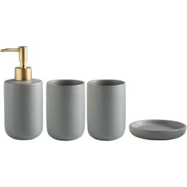 Accesorios de baño gris – Set de 4 piezas PATOFIN