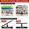 Muzata Aluminum Black Stair Cable Railing Post 36 Inch for