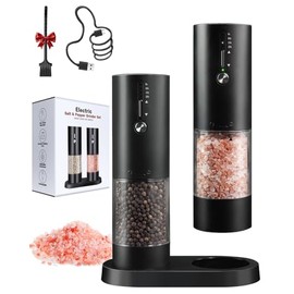 Masonvac Electric Salt and Pepper Grinder Set - USB Rechargeable
