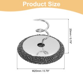 QUARKZMAN Pack of 12 Upholstery Pins Twist Pin, 20 mm Bed Skirt Pins Fabric Covered Button Twist Pins for Throws Bed Skirt Armchair Caddies Furniture Cover Grey