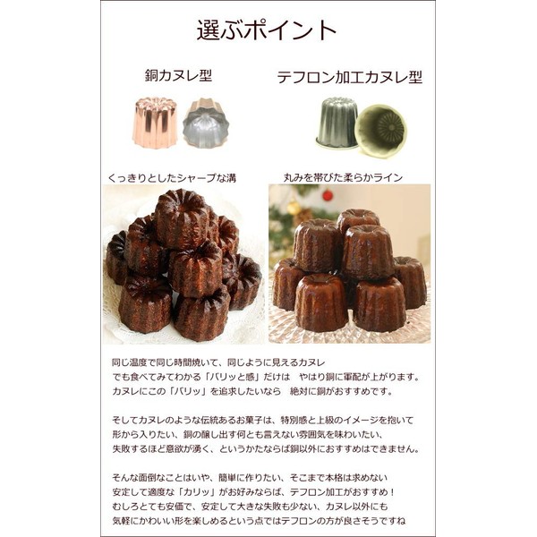 Asai Shoten Copper Canele Mold Large