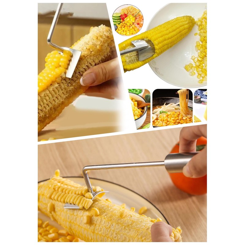 Long Handle Stainless Steel Corn Stripping Tool Set for Corn