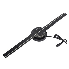 Ventilador de Holograma 3D, Proyector WiFi de Proyección Holográfica con 224 Cuentas de Luz LED, Reproductor de Publicidad 3D de 42 Cm, para Tienda de Negocios, Tienda, Fiesta, Bar, Carteles(US)