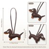 DEVPSISR Dachshund Keychain Charm Trendy Women Cute Bag Charm Leather
