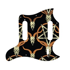 WD Pickguard For Gibson 70-82 SG Style Melody Maker Goat Skull and Pentagram