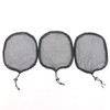 BTWTRY 3Pcs Black Ponytail Net Base Cap with Elastic Drawstring