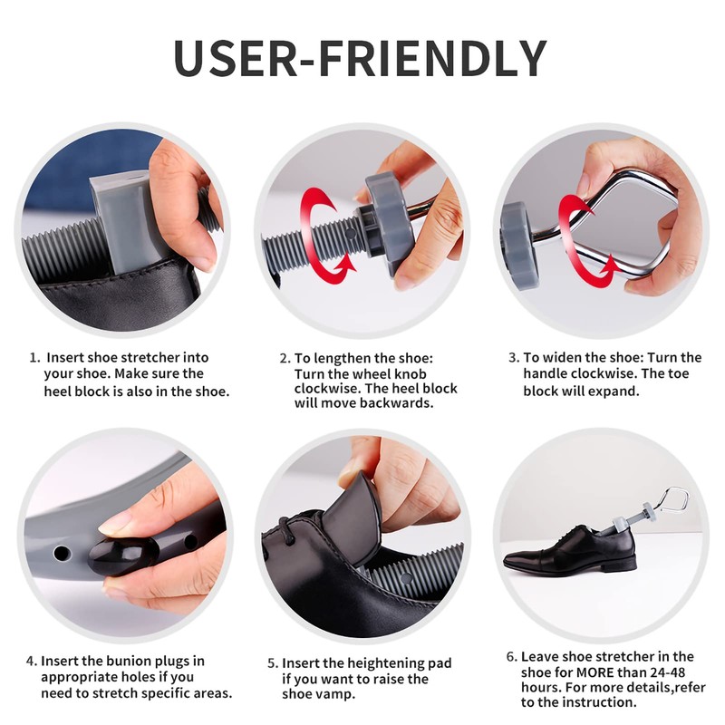 Shoe Stretcher Men 4-Way Shoe Expander Widener for Wide Feet