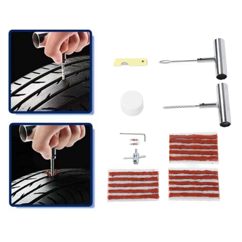 24Pcs Tire Repair Kit Heavy Duty Tire Plug Kit Universal
