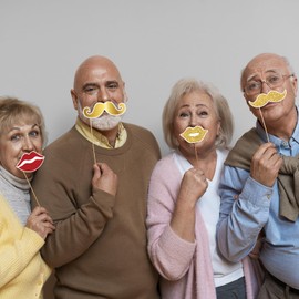 36Pcs 50th Anniversary Photo Booth Props, White Gold 50th Wedding Anniversary Decorations, Happy 50th Anniversary Photo Booth Props for Men Women Cheers to 50 Years Anniversary Sign