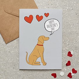 Vizsla Valentine's Day Card
