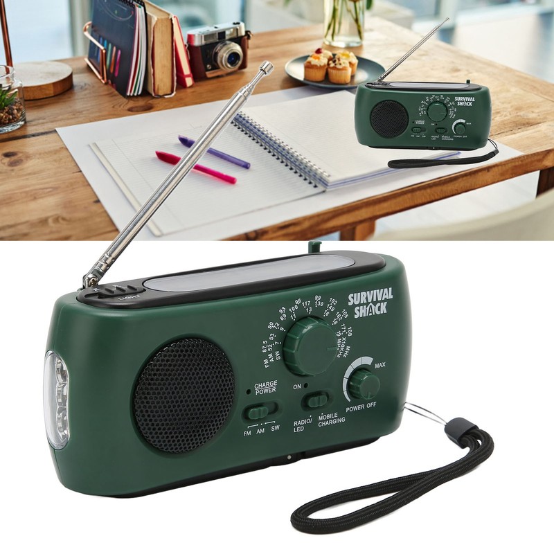 Hand Crank Radio Portable Practical LED Torch Outdoor Multi Band