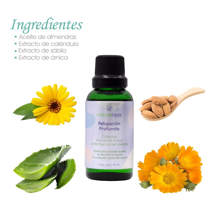 Naturalness - Aceite para masaje "Relajación Profunda" - Tamaño 30
