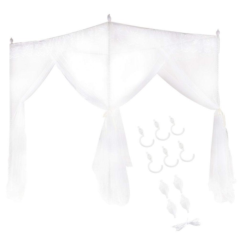 Caredy Mosquito Net, Universal White Luxury Mosquito Net Princess Three