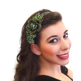 jcgy Set of3 Crystal Flower Headbands Hairbands for Women Girls Hair Styling 0119-3multi/amber/crystal