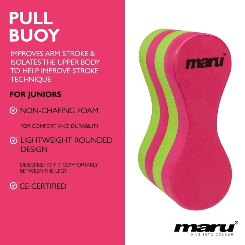 Maru Swimming Pull Buoy Float, Adults and Kids, Swimming Aid