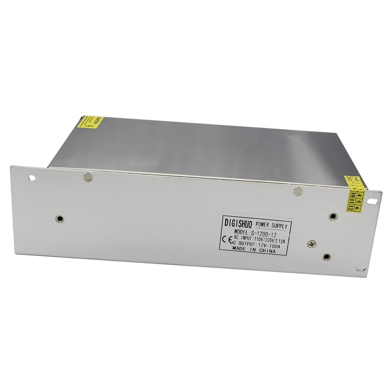 DIGISHUO DC 12V 100A 1200W Power Supply Adapter Transformer Switch