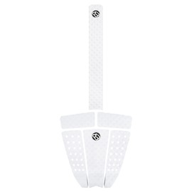 AQUBONA 5 Piece EVA Surfboard Deck Traction Pads with Kicker for Stomp Skimboards, Surf Boards, Funboard, Fish Board (White(5+1) Big)