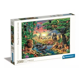 Clementoni Rompecabezas La Sabana Africana 2000 Pz Clementoni Elefante