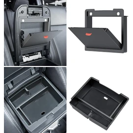 Sinvanho Center Console Organizer Compatible with 2024 2025 Toyota Tacoma (4th Gen) Accessories, Interior Insert Magnet Armrest Box Hidden Secondary Secret Privacy Storage Box Tray Coin Holder, 2 PCS