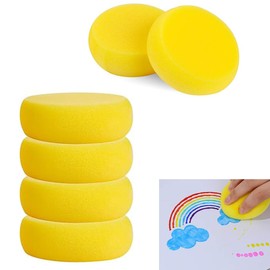 6 Pcs Pottery Sponges, Round Artist Sponges, Round Painting Sponge, Small Synthetic Painting Sponges for Pottery, Face Paint & Craft Projects