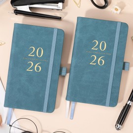 2026 Pocket Planner/Calendar - Pocket Planner, JAN 2026 - DEC 2026, 2026 Calendar for Purse, 6.3'' × 3.8'', Elastic Bound, Agenda