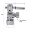 Westbrass 1/4-Turn Lever Handle Angle Stop, 5/8" OD x 3/8"