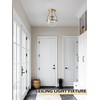 Bagood 8 Inch Mid Century Ceiling Light Modern Gold Semi