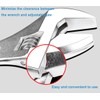 XUANJINHU Adjustable Wrench 6 Inches, Drop Forged, Chrome Plated And