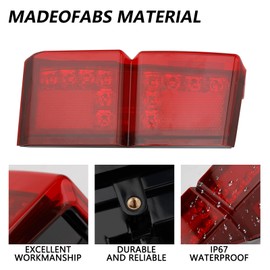 smotrcc Ranger XP 1000 Tail Lights, LED Taillights Compatible with Polaris Ranger XP 1000/1000 Crew 2018-2025, Red Rear Brake Light Assembly, Replace OEM 2413766, (2PCS, Plug & Play)