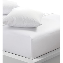 Fitted Sheet Bunk Bed Size White Soft, Deep Pocket, Wrinkle Free, Easy Care Poly Cotton (Bunk White)