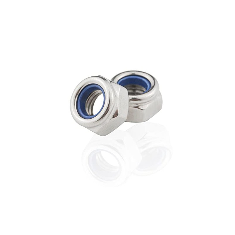 M10 Nyloc Nuts, 10mm Locking Nuts, (Pack of 20) A2