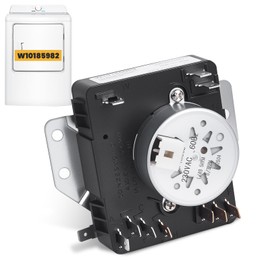 W10185982 Dryer Timer for WPW10185982 AP6016541 PS11749831 Compatible with Whirlpool Maytag Dryer OEM Quality Dryer Parts, 2-Year Warranty, Easy Installation