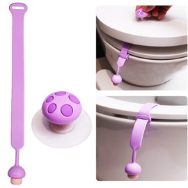 Toilet Seat Lift Handle, Toilet Lid Lifter, Avoid Touching the Toilet Lid, for Home, Office, and Toilet Training - Easy to Use, 2 Piece Set (Purple)