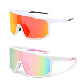 Pack of 2 Cycling Glasses Men Women Quick Glasses UV 400 Protection Sunglasses Cycling Glasses Cycling Glasses Cycling Glasses with Comfortable Nose Pad for Outdoor Activities MTB Road Bike Cycling