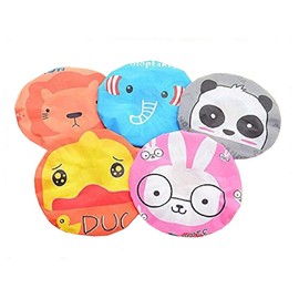 DMtse - Juego de 6 gorros de ducha impermeables con diseño de dibujos animados japoneses