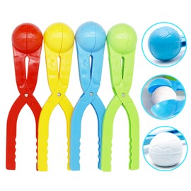 Snow Toys, Snowball Maker 4 Pack Snow Ball Shaper Molds Toys for Kids Snow Ball Fights Tool Kids Winter Toys Snow Ball Clip Snow Games for Kids Outdoor