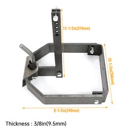 HECASA Rear Sleeve Hitch Adapter Compatible with Cub Cadet 3 Point Hitch Brinly Cub Cadet Hitch Lawn Mower Garden Tractor UnPainted Steel