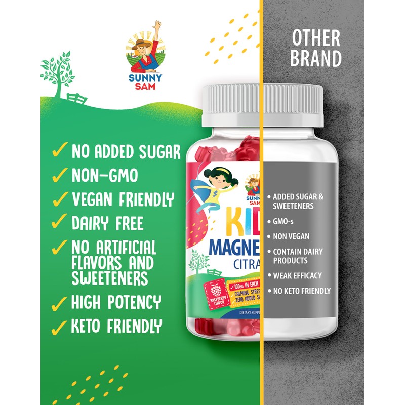 Magnesium Gummies for Kids & Adults - 100mg - Calm